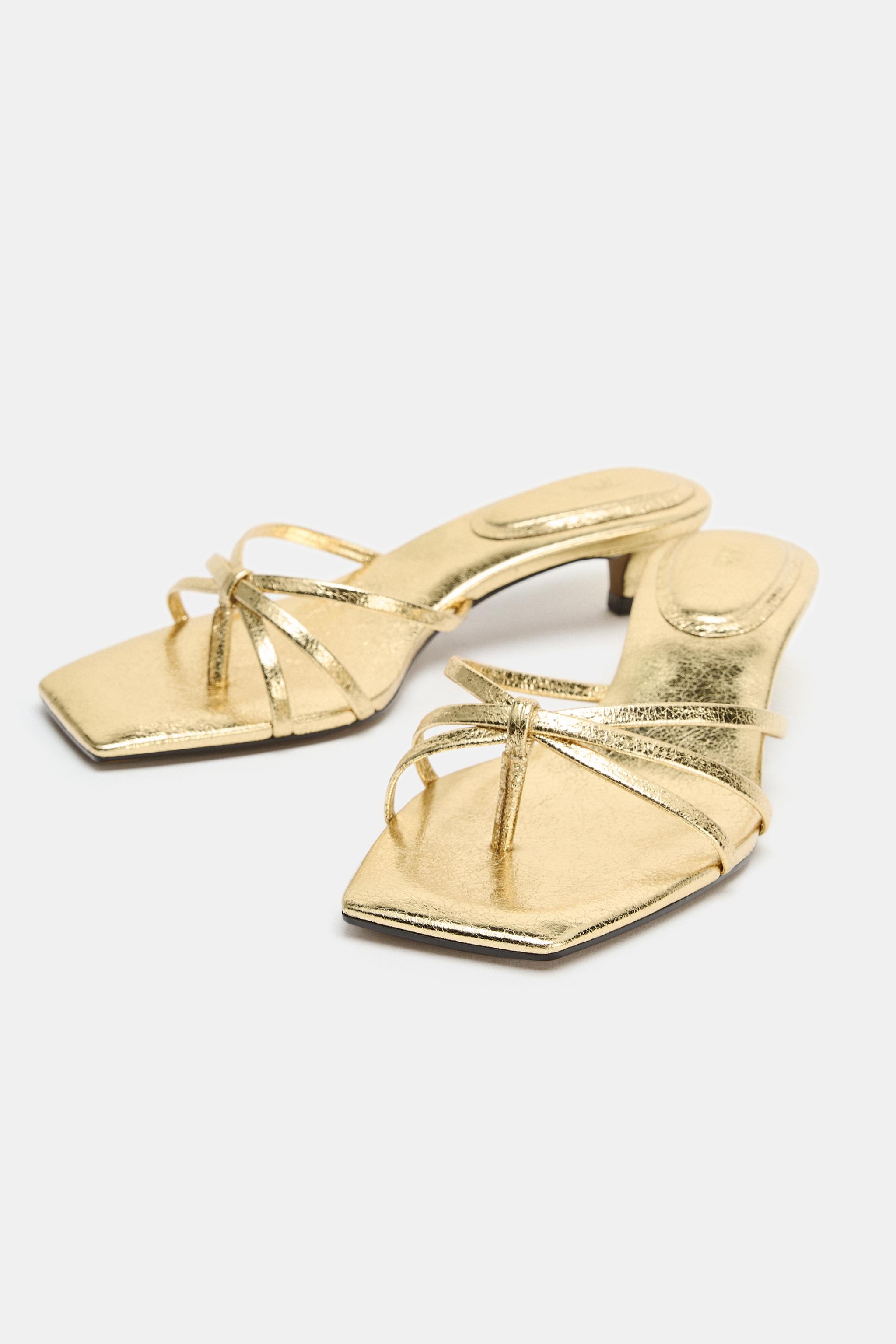METALLIC EFFECT SANDALS